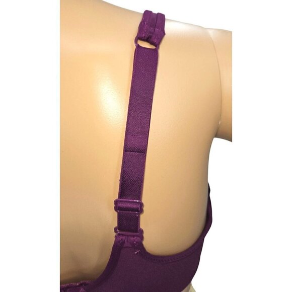 Bali Balconette Bra 36D Underwire One Smooth U Convertible Style 3439 Purple NEW - Picture 9 of 11